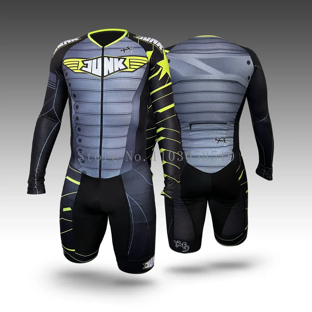 Junk Sport Inline Speed Skates Clothing Skating Race Speedsuit Men's Long sleeve Tri Suit 인라인 스피드 스케이트 Ciclismo Comfortable Sets