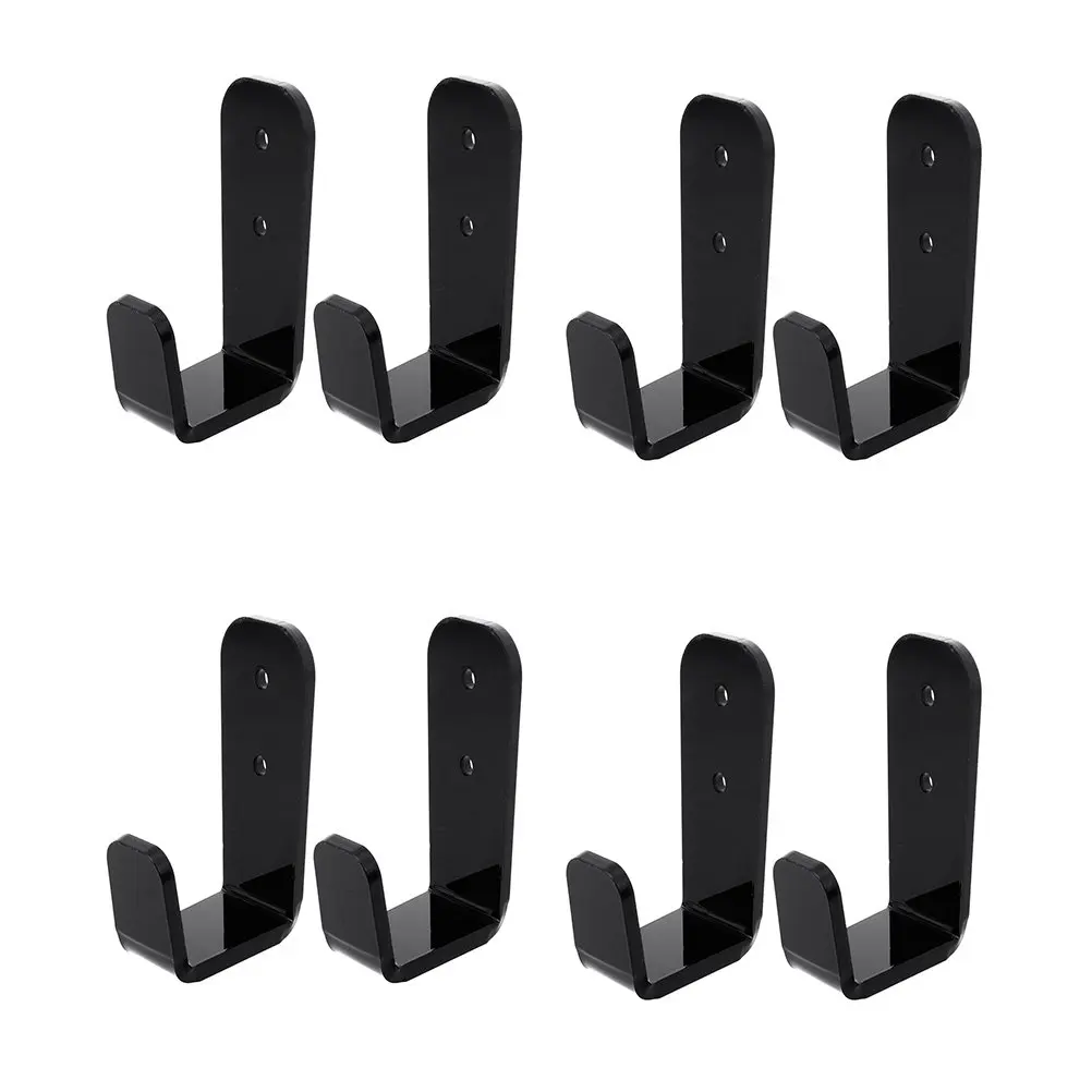 4Pairs Acrylic Fishing Pole Holders Multipurpose Wall Mount Rod Rack for Hiking Poles Ski Sticks Hockey Sticks Display Stand