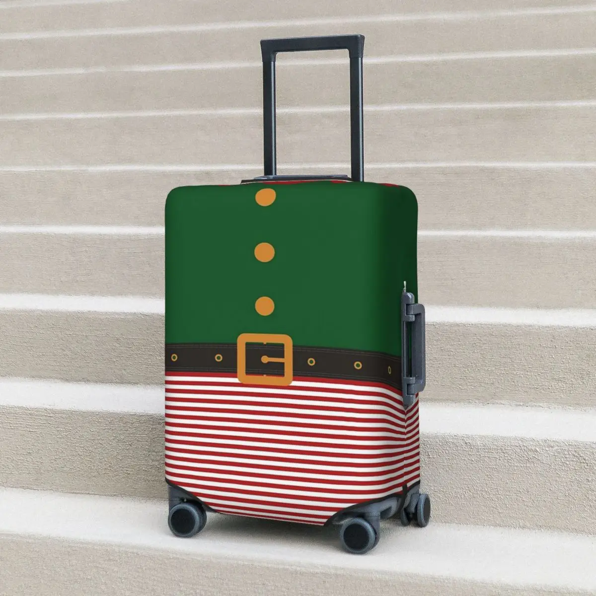

Elf Outfit Suitcase Cover Protection Elastic Travel Luggage Protector Covers for 18-32 Inch