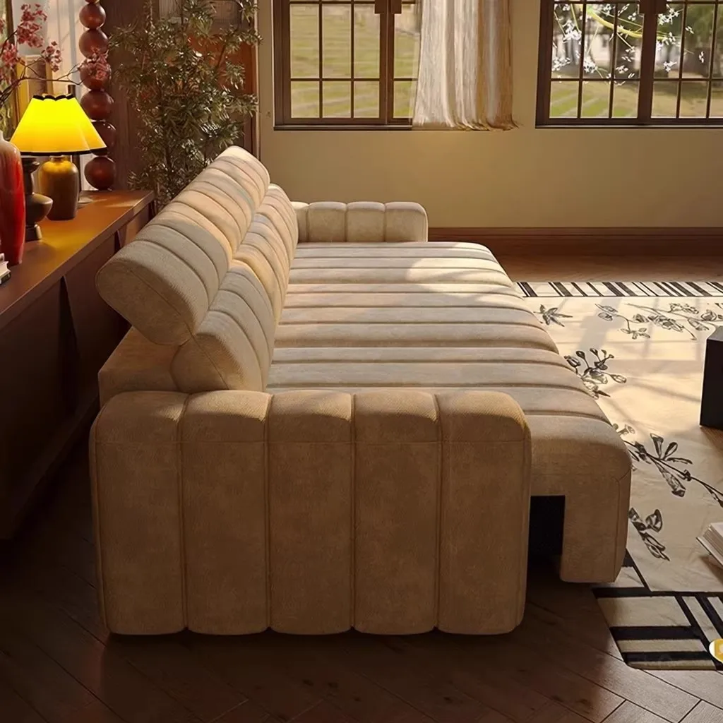 Multi-Functional Couch, Modern Electric Sofa Bed, Convertible Upholstered Sleeper Sofa with Adjustable Headrests & Reclining