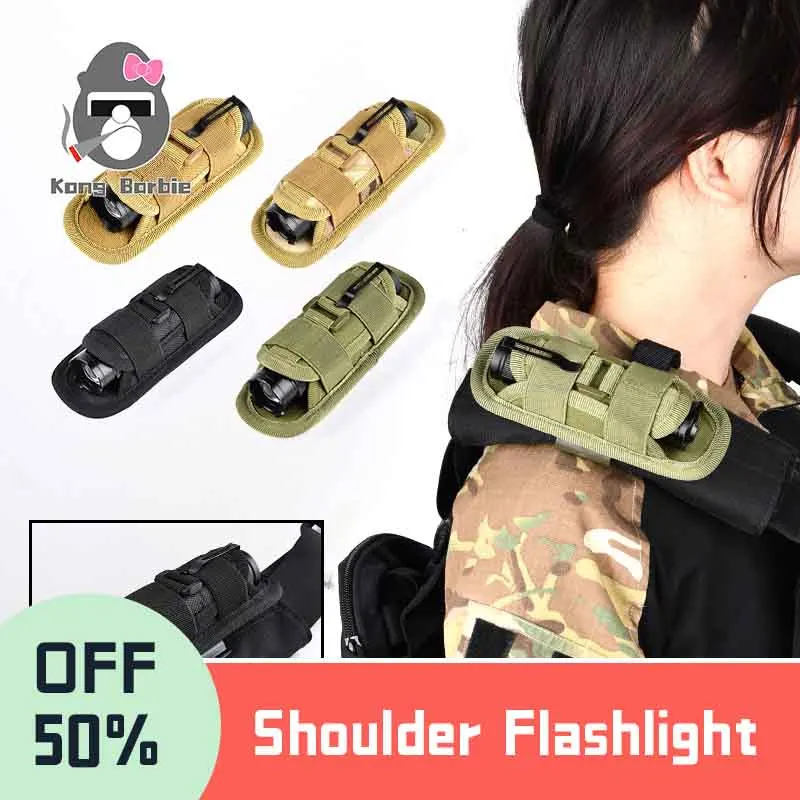 WADSN Tactical Backpack  Vest  Waist Belt Shoulder Flashlight Outdoor Lighting High Brightness Flash Rotatable Mountaineering