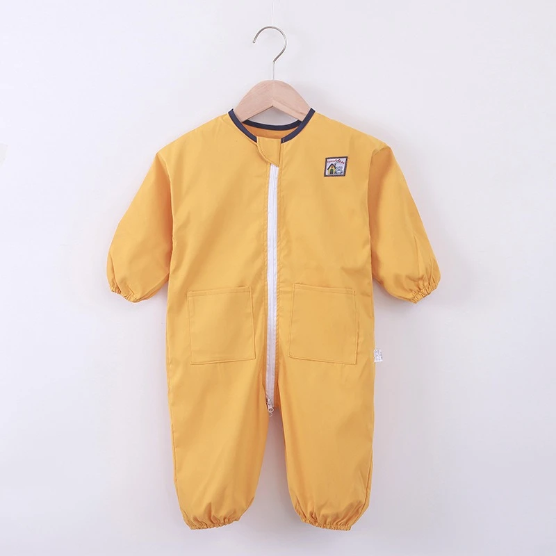 Mess-Proof Baby Coverall Rompers – Waterproof Long Sleeve Crawling Suit, Must-Have Full-Body Bib for Toddlers 3