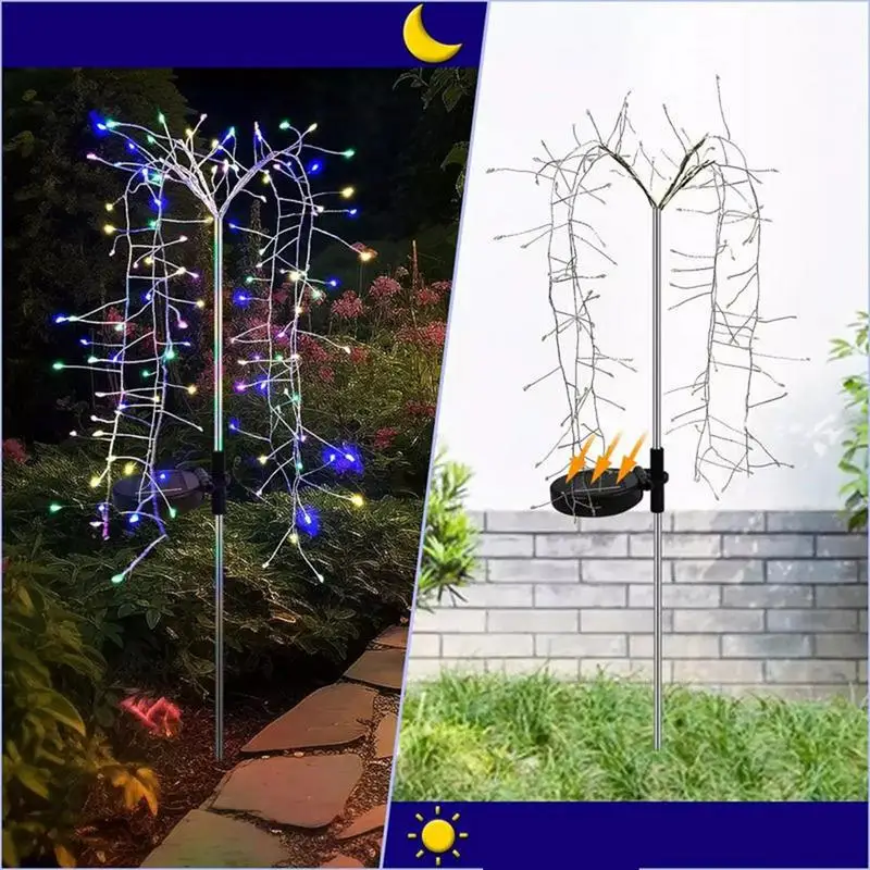 Solar Firefly Garden Light 160 LED Fairy Garden onding Solar Firefly Light impermeabile decorativo paesaggio lampada ondeggiante solare