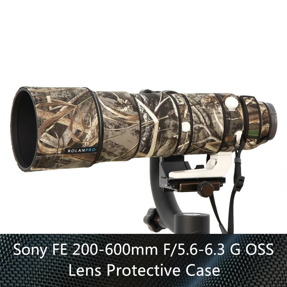 Top! Lens Camouflage Coat Rain Cover for Sony FE 200-600mm F5.6-6.3 G OSS Lens Protective Case Nylon Waterproof Lens Coat