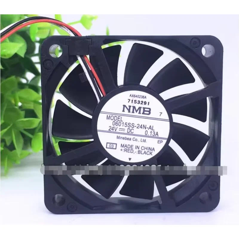 NMB 06015SS-24N-AL DC 24V 0.13A 60x60x15mm 3-Wire Server Cooling Fan