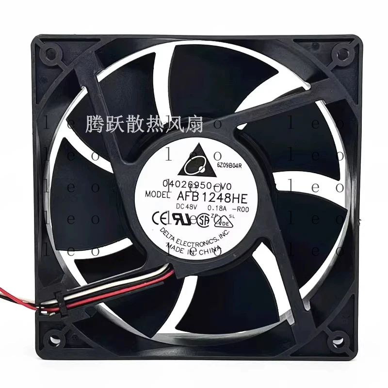 1PCS Delta AFB1248HE DC48V 0.18A  3-wire cooling fan 12CM 12038