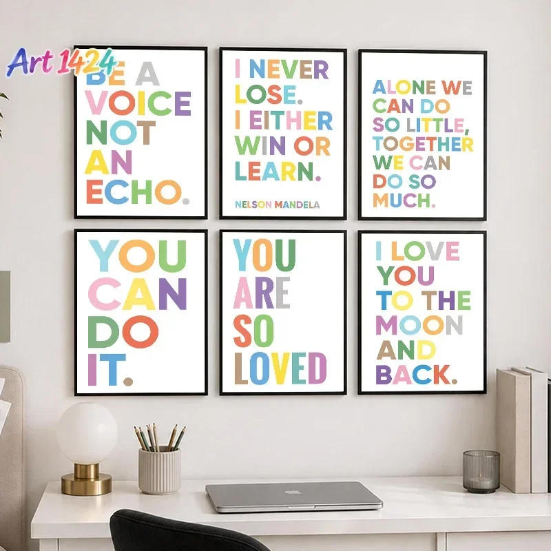 Quotes For Kids Inspirational Print Teacher Toddler Poster Positive Energy Sentence Printable Wall Art Classroom Home Room Decor