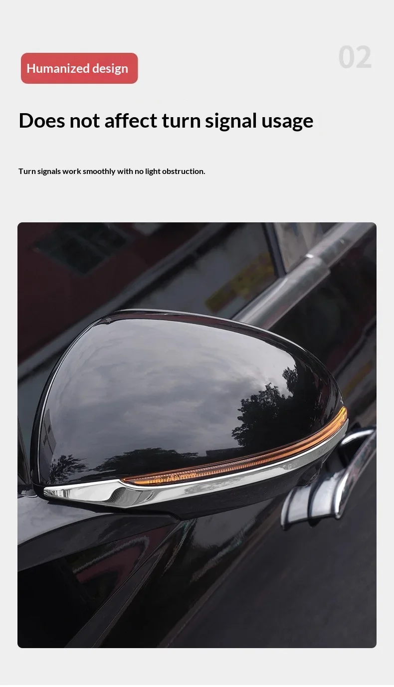 Car Styling Rearview Mirror Cap Cover Sticker Trim Anti-collision Strips For Mercedes Benz E C GLC E300L GLC300L C260L S450L