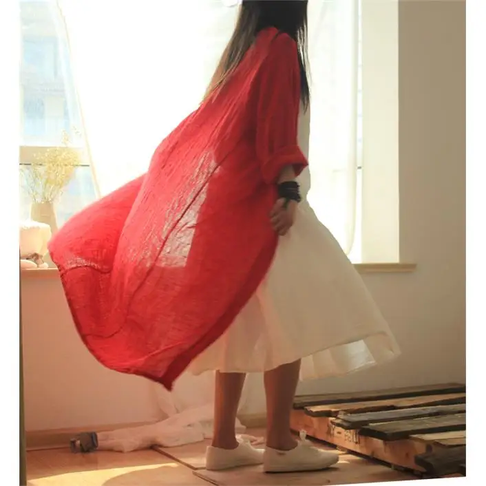 Ele Cotton Long Sve Damen-Strickjacke Irt Artistic Sle, bequeme Passform, faionable Damen-Top, Frühlingskollektion