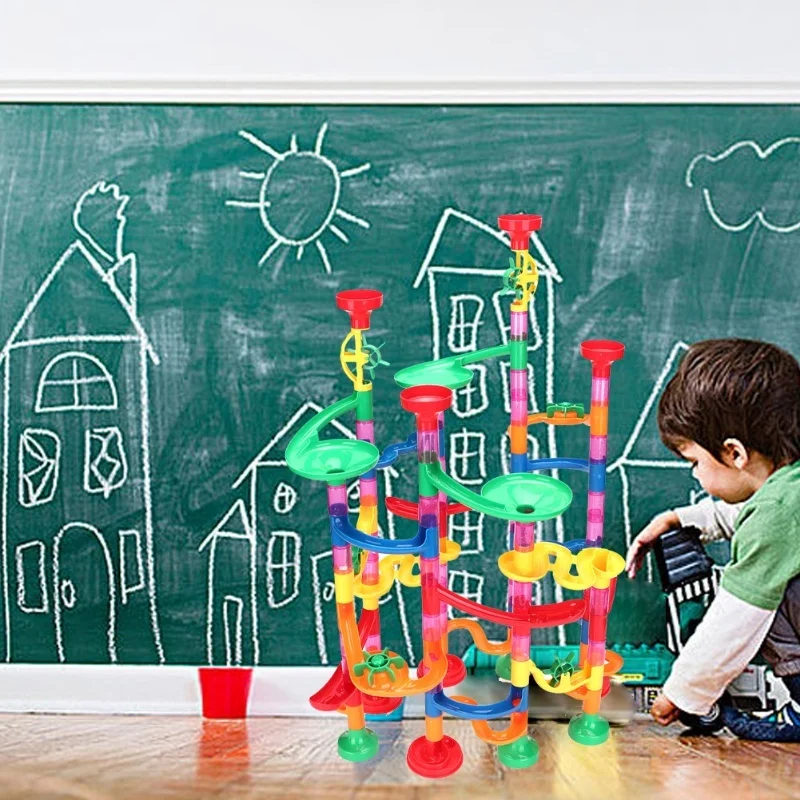 ชุดของเล่นตัวต่อรางลูกบอล DIY 109 ชิ้น ของเล่นเสริมพัฒนาการสำหรับเด็ก ของขวัญ