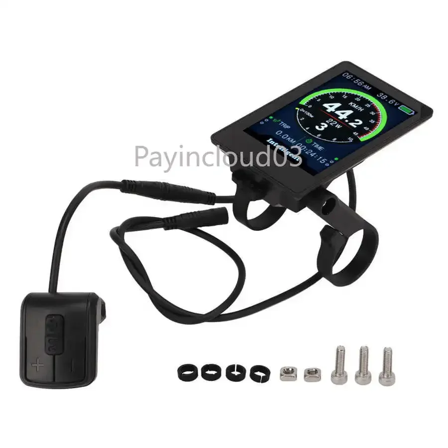 860C Electric Bicycle Full Color LCD Display for Bafang Series Mid Drive Motor Kit 3.5 Inch IPS IP65 Waterproof Connector