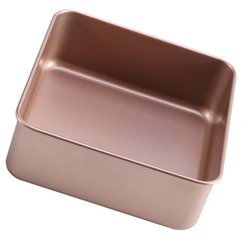 

8 Inch Ancient Cake Baking Tray Square Pan Wear Resistant Carbon Steel Pizza Glossy Non Stick Metal Kitchen Oven