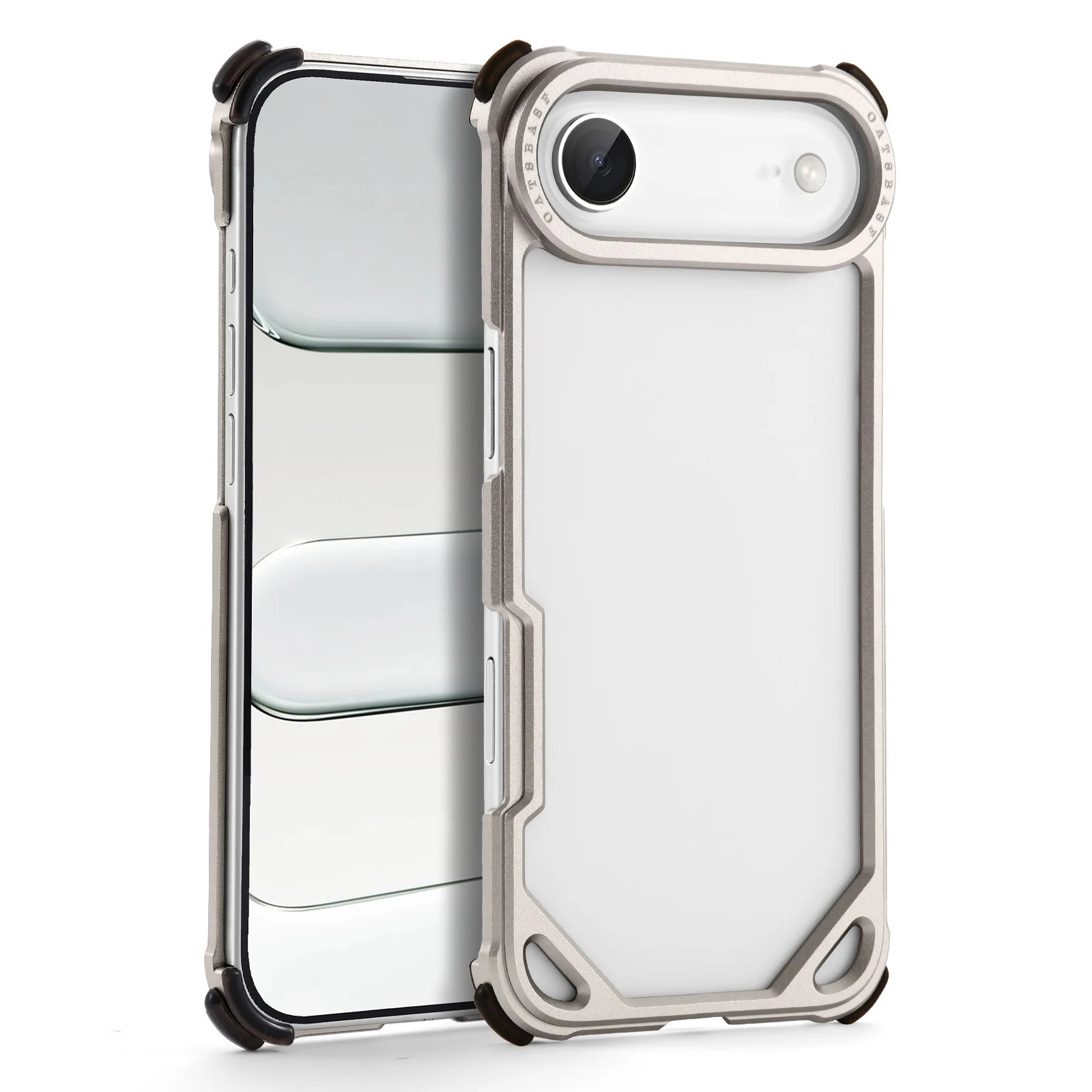 

Металлический чехол для телефона Oatsbasf для iPhone 17, чехол Air/17Pro/Pro Max, минималистичный, безрамный, с беспроводной зарядкой, ультратонкий защитный чехол