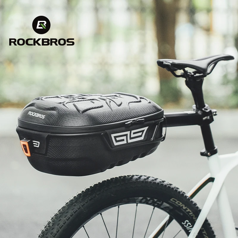 

ROCKBROS Bicycle Bag Rear Rack Large Capacity Waterproof Cycling Hard Shell Seat MTB Road Bike Saddle Accessories