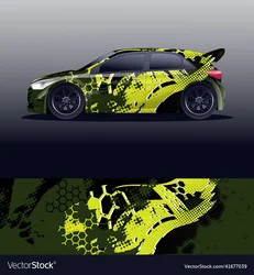 Yellow Graffiti Print Car Sticker for Universal Large Car Decal Cars Sticker Univers Car Stickers The Left Right Side 60cm High