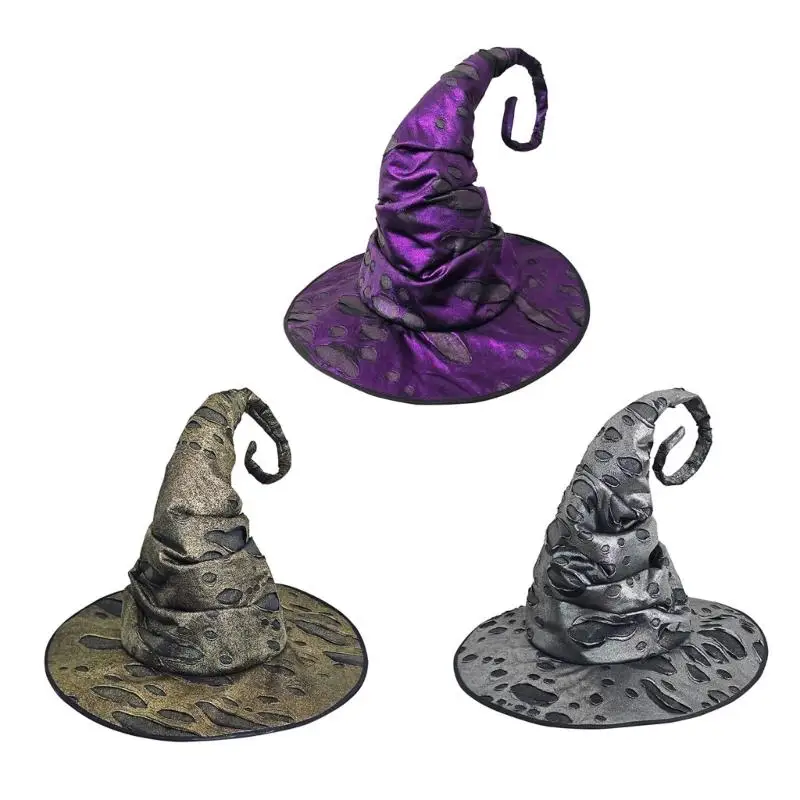 A52E Thin Necromancer Hat For Adult Adults Halloween Acting Recyclable Soft Substance Costume Addition Outdoor Incidents