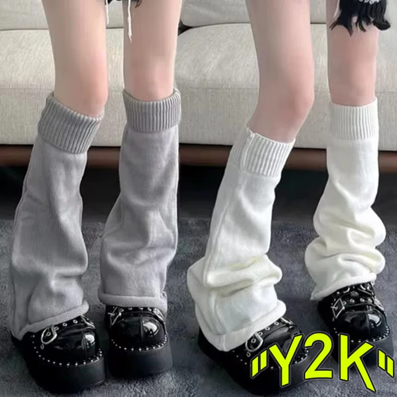 

Lolita Y2K Socks Cute Flared Knitted Long Warmers Foot Cover White Arm Warmer Leg Kawai Jk Autumn Calf Gaiters Sweet Legwarmers