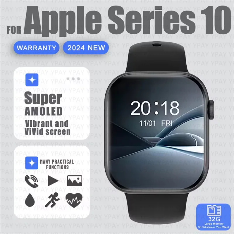 New Series 10 For Apple Watch 10 GPS Smart Watch 32G Memory Music Video NFC Bluetooth Call Waterproof Smartwatch For Android IOS