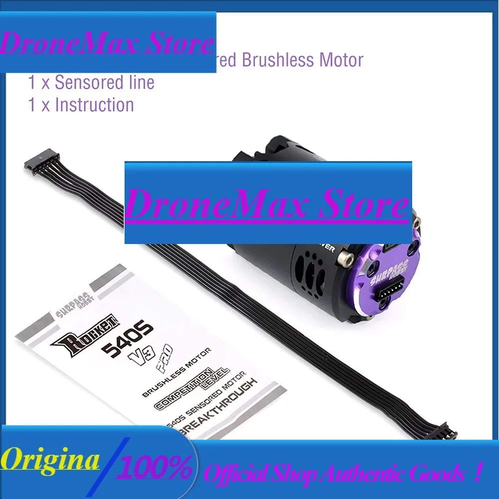 DroMaSurpass Hobby Rocket 540 V3 Brushless Motor 5.5T 6.5T 8.5T 10.5T 13.5T 21.5T For Modified Competition 1/10 1/12 F1 RC Drift