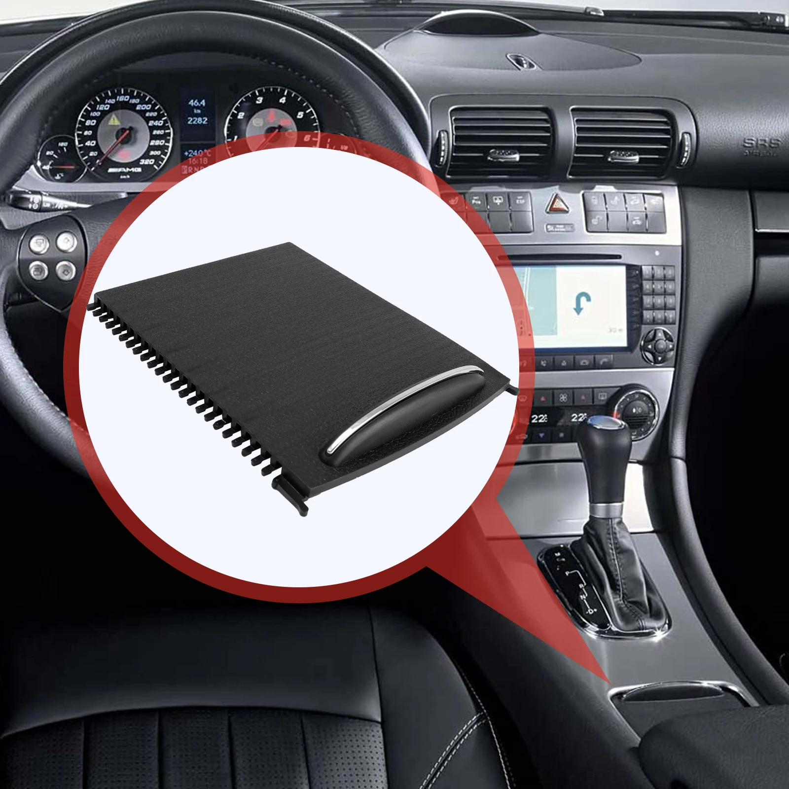 2036800123 سيارة مركز وحدة التحكم انزلاق مصاريع حامل الكأس لوحة المياه غطاء الأسطوانة صالح لمرسيدس بنز C الفئة W203 2000-2007