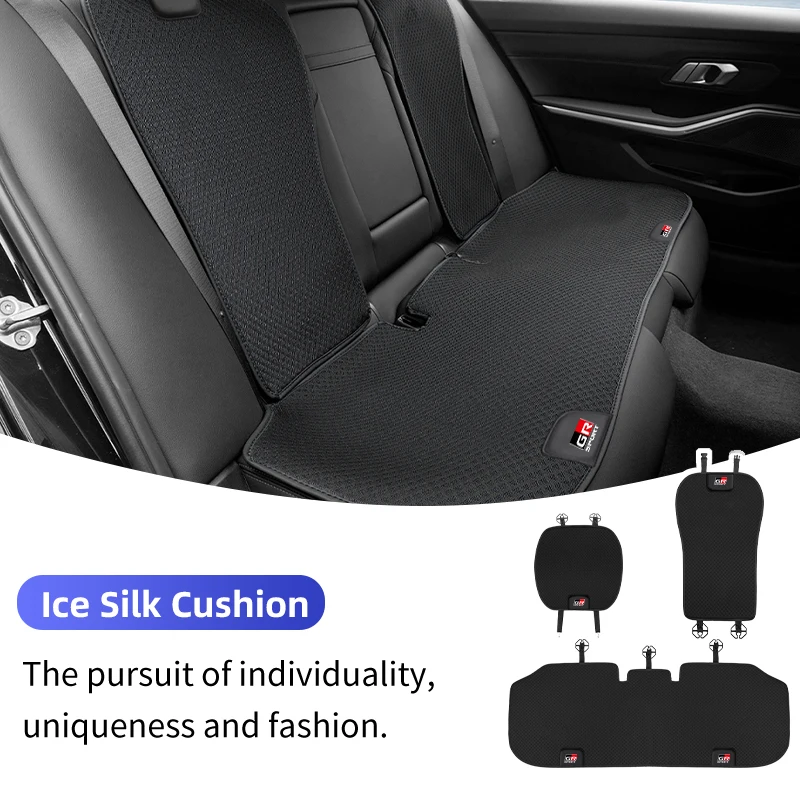 Car Ice Silk Seat Cover Front Rear Seat Cushion Protective Pad  For Toyota GR Sport Aygo Corolla Yaris Prius CHR Camry Avensis