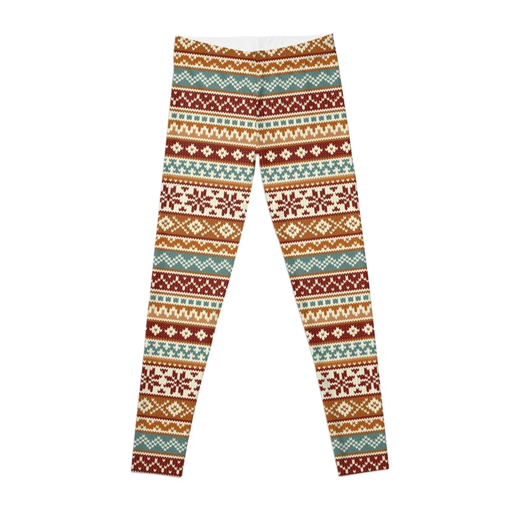 

Fair Isle Fox Vibes Leggings Women's sportswear gym clothing