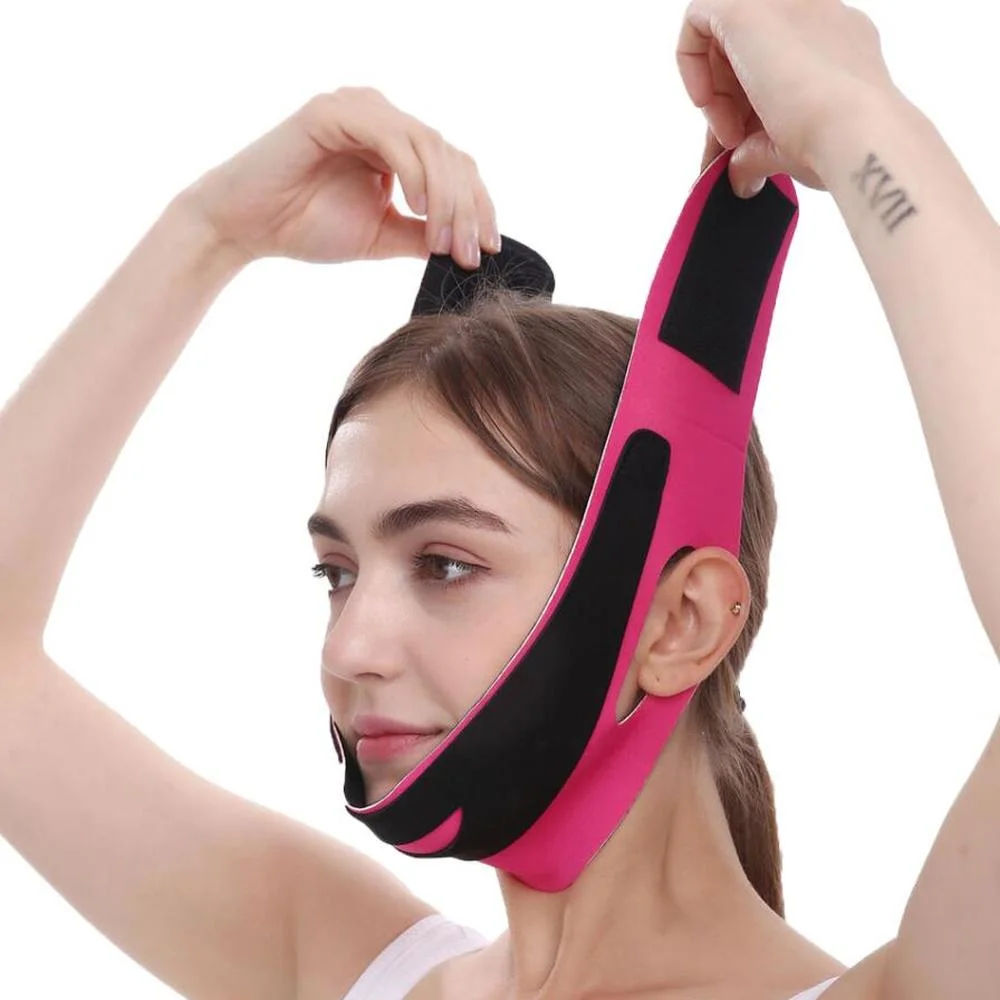 Elastic Face Slimming Bandage V Line Face Shaper Women Chin Cheek Lift Up Belt Facial Massager Strap Face Beauty Skin Care Tools