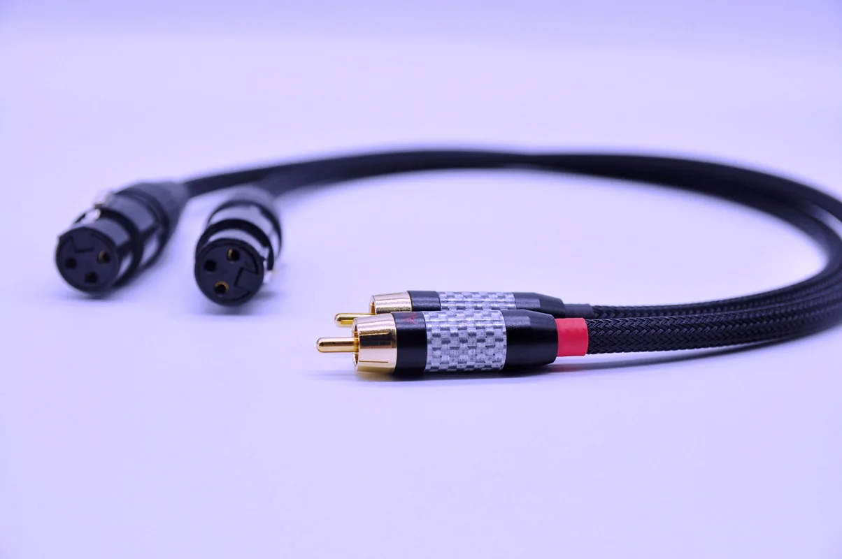 1Pair HIFI RCA To Female XLR Canare Audio Cable  / 0.2m 0.3m 0.5m 1m 1.5m 2m 3m 5m AUSIK AS007