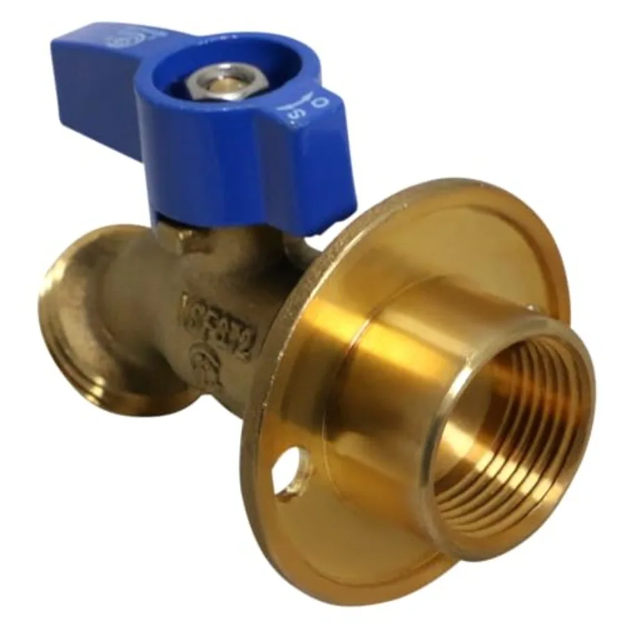

3/4 ch FPT x 3/4 ch GHT 1/4 Turn Hose Bibbs with Flange, 5-1-3=XX, Pieces