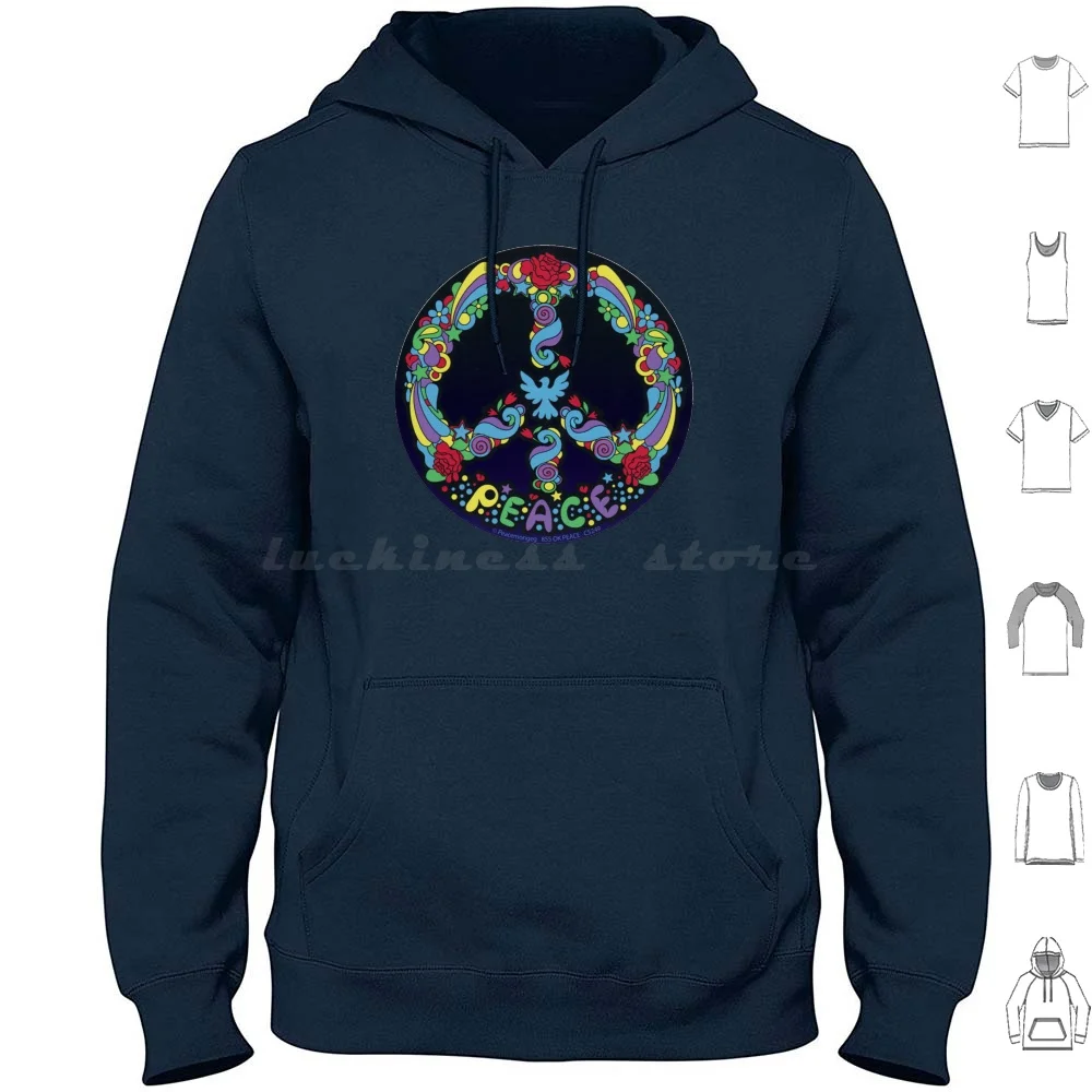 Pace Hoodie Cotton Long Sleeve Simbolo Della Pace Realizzazione Di Magliette Ed Accessori Vari Per La Personalizzati