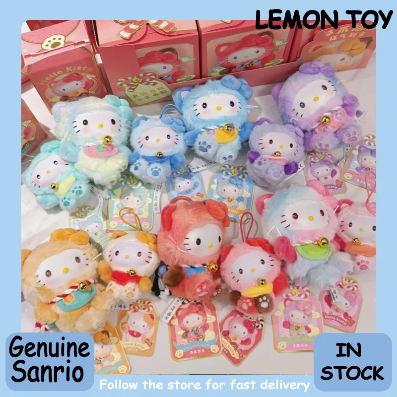 

Genuine Sanrio Hello Kitty Meow Meow Blessing Series Blind Box Cute Doll Collection Desktop Ornament Fashion Trend Surprise Gift