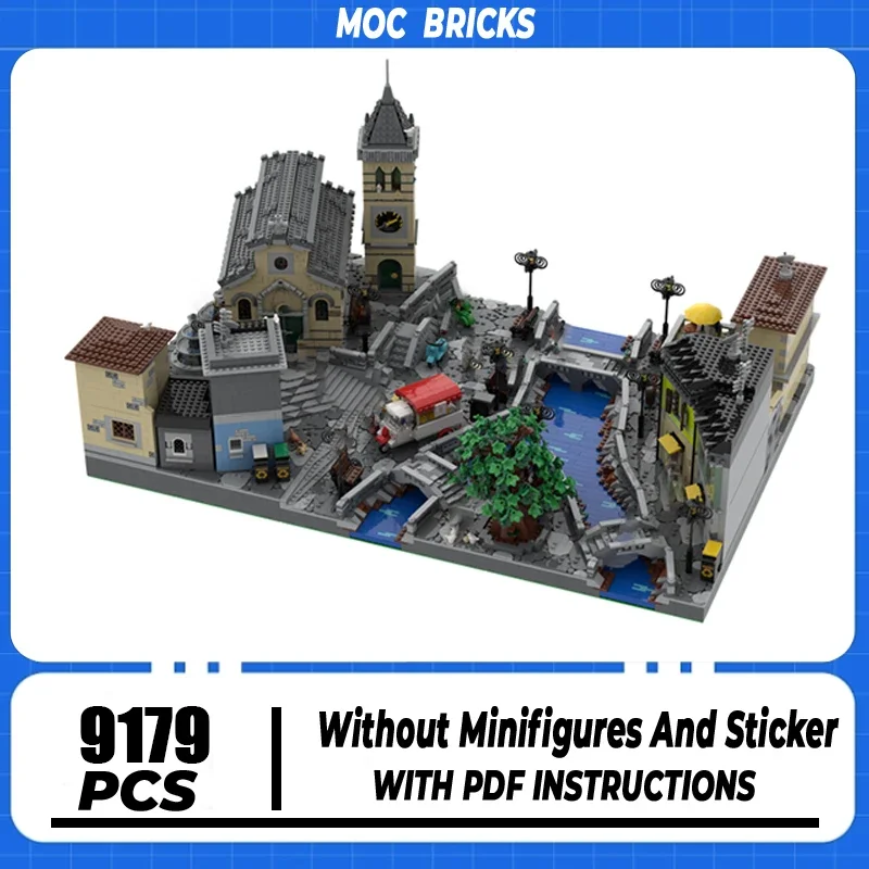 

Модель с видом на улицу Moc, строительные блоки, итальянская деревня, модель, технология, кирпич, сделай сам, сборка, строительная игрушка, праздничные подарки