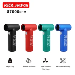 KICA JetFan Electric Air Blower Mini Turbo Fan Portable Compressed Air Duster Vacuum Cleaner for Computer PC Car Keyboard Camera