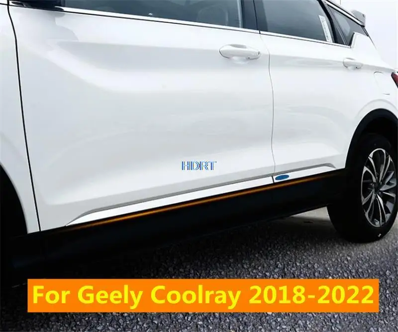 

Для Geely Coolray 2018-2022, корпус автомобиля, боковая дверь, отделка, протектор, корпус двери из нержавеющей стали, детали для внешней отделки