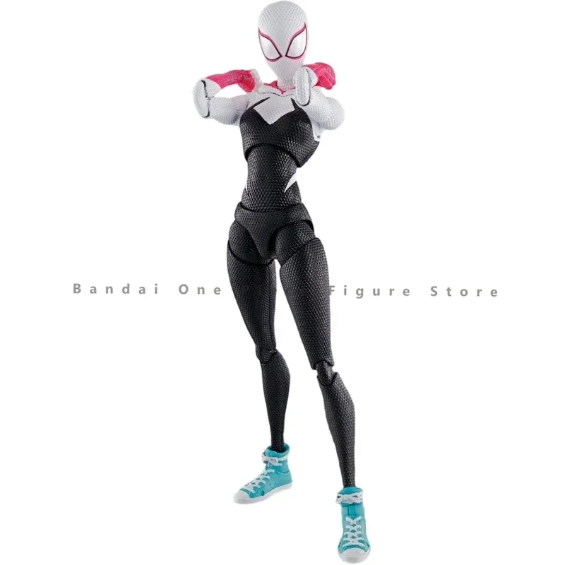 In Stock Original Bandai SHF Spider-Man Gwendolyn Maxine Stacy Action Figure Animation Toy Gift Model Collector Anime Hobby