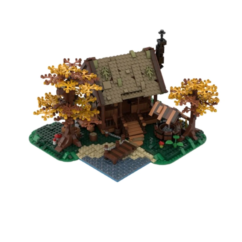 Pequena Partícula Série Arquitetura Medieval, Assembleia Casa Família Puzzle, Modelo Toy DIY, Presente Ornamento, Spot MOC-64694