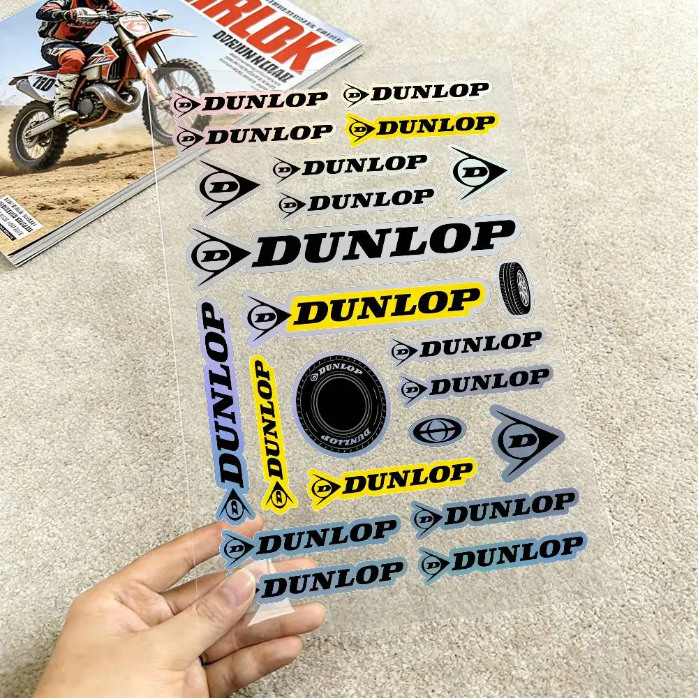 

Лазерные наклейки для мотоциклов DUNLOP, светоотражающие, 3M, предупреждающие о безопасности в темноте, для шлемов скутеров