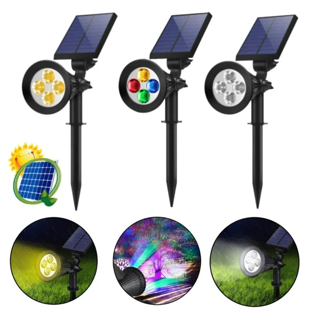 Adjustable Solar Garden Light Path Lighting In-Ground Solar Spotlight Super Bright 4/7 LED Adjustable Solar Spotlight Garden