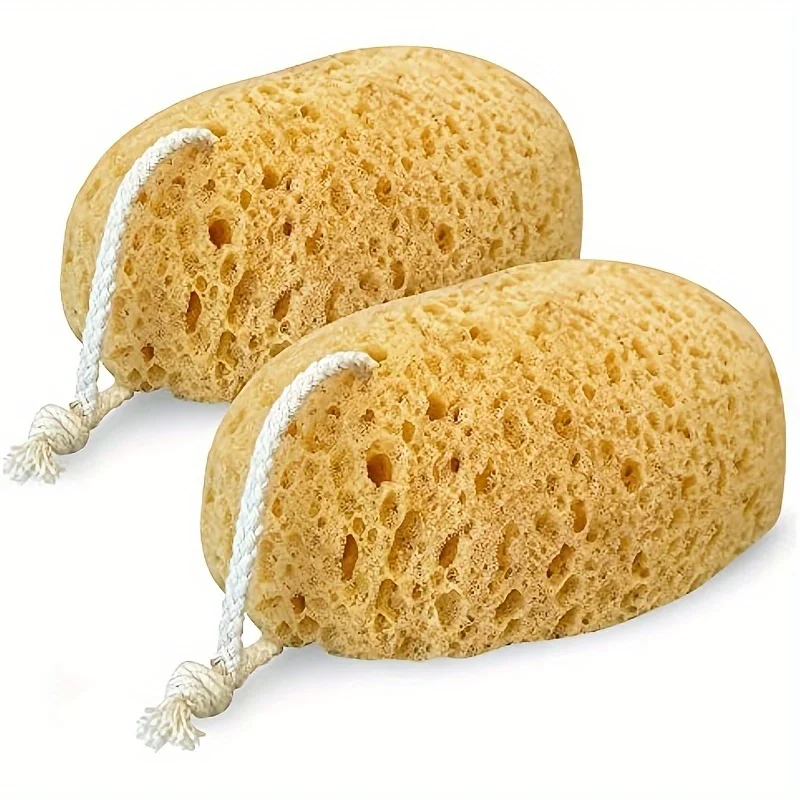 1pcs Natural Seaweed Bath Sponge with Honeycomb Texture Gentle Exfoliating Body Scrub for All Skin Types No Electricity Needed