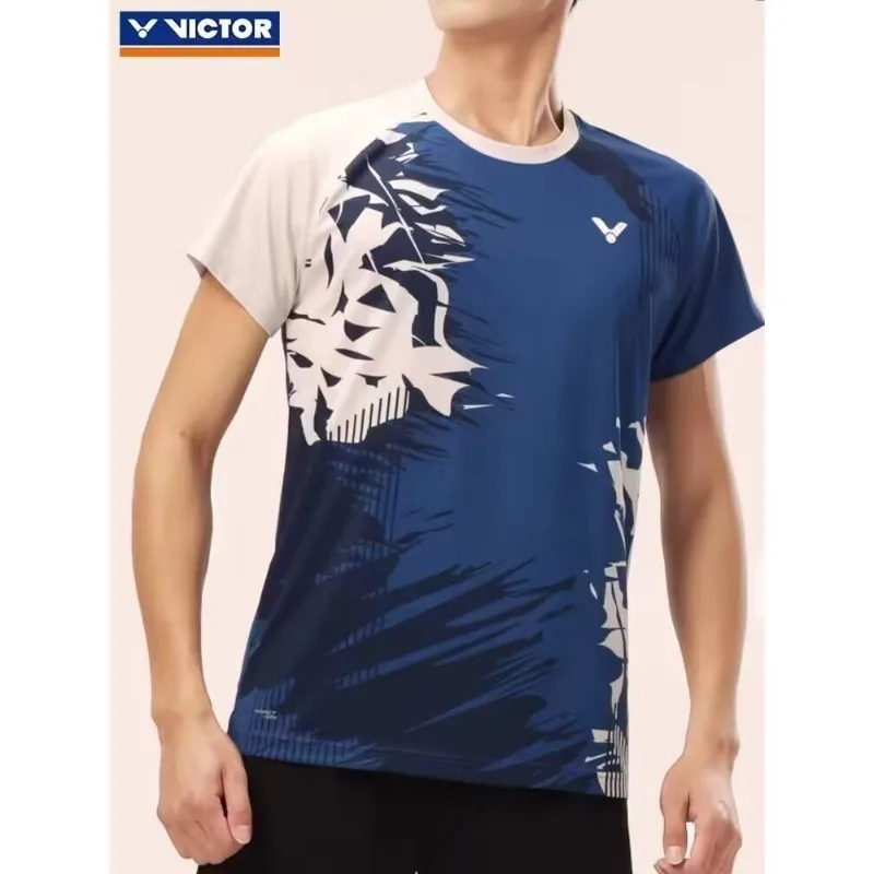 Victor Badminton wear Sports Quick drying top T-shirt Men's and women's running sweat wicks short sleeve breathable shorts