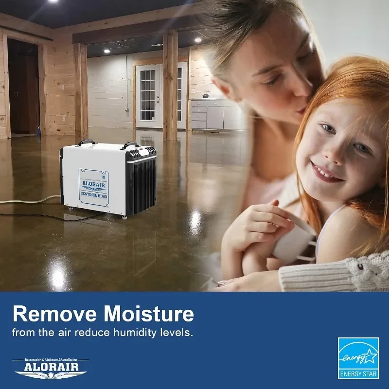 ALORAIR Basement/Crawl Space Dehumidifiers 198 Pint (Saturation), 90 PPD (AHAM), Energy Star Listed, Auto Defrosting System