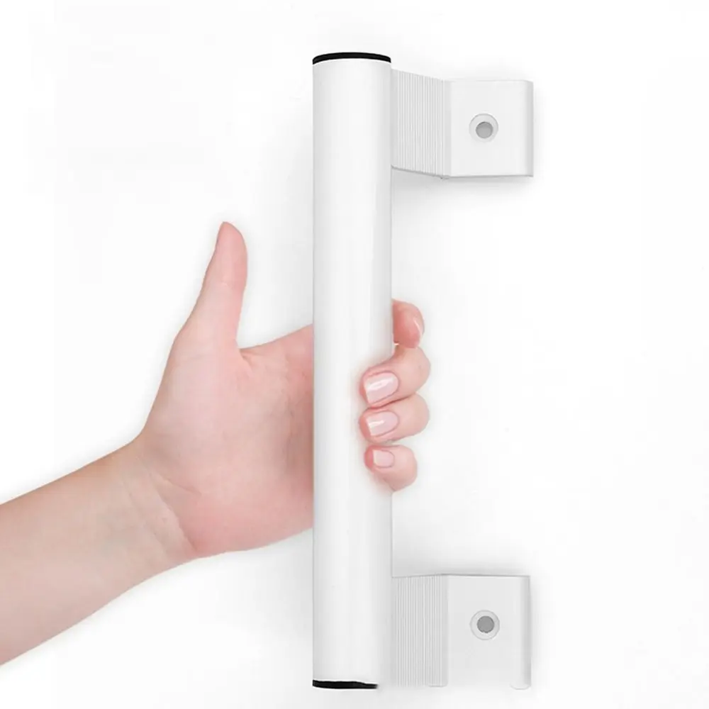 Punch-free Furniture Cabinet Handle Aluminium Alloy Sliding Barn Door Handle Pull And Flush Hardware Set Wood Door Drawer Handle