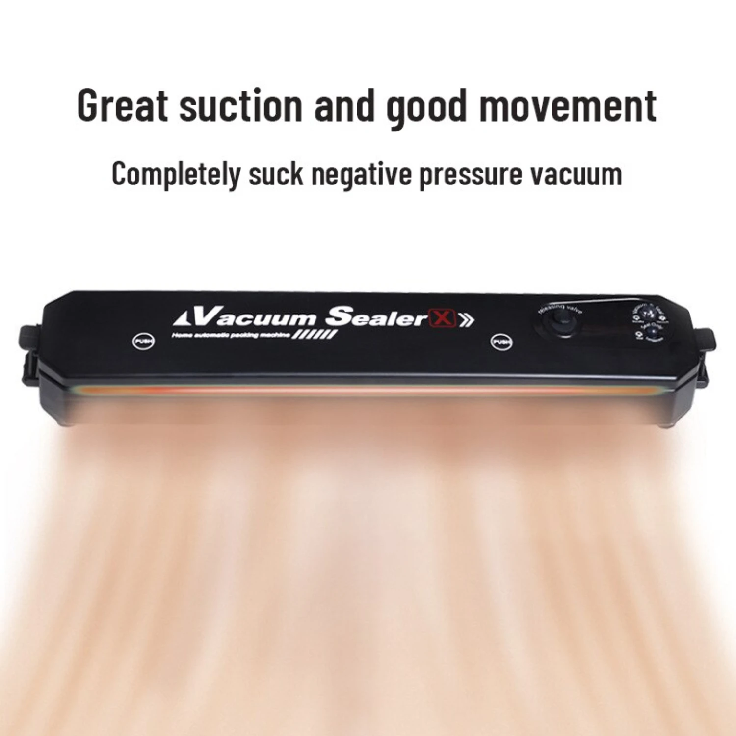 New Highly Efficient Premium Black Food Vacuum Sealer: Essential Household Appliance for Quality Preservation - Effective 110V/2