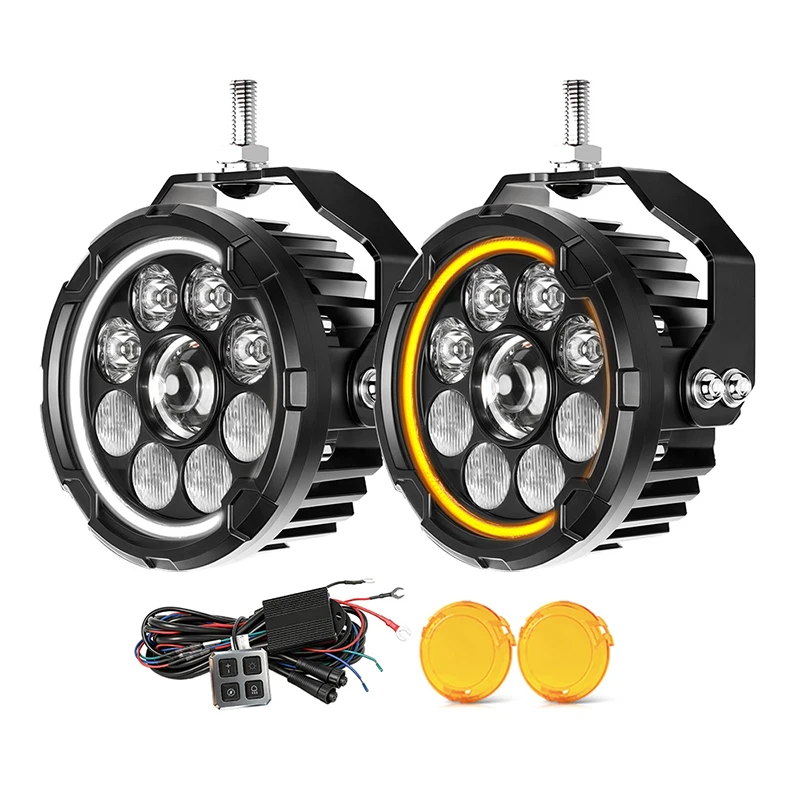 Nieuwste High Power 110 W Koplampen Motorfiets Led Lamp DRL Dimbare Spotlight Extra Verlichting Voor ADV BMW GS 1250 Adventure - afbeelding 2