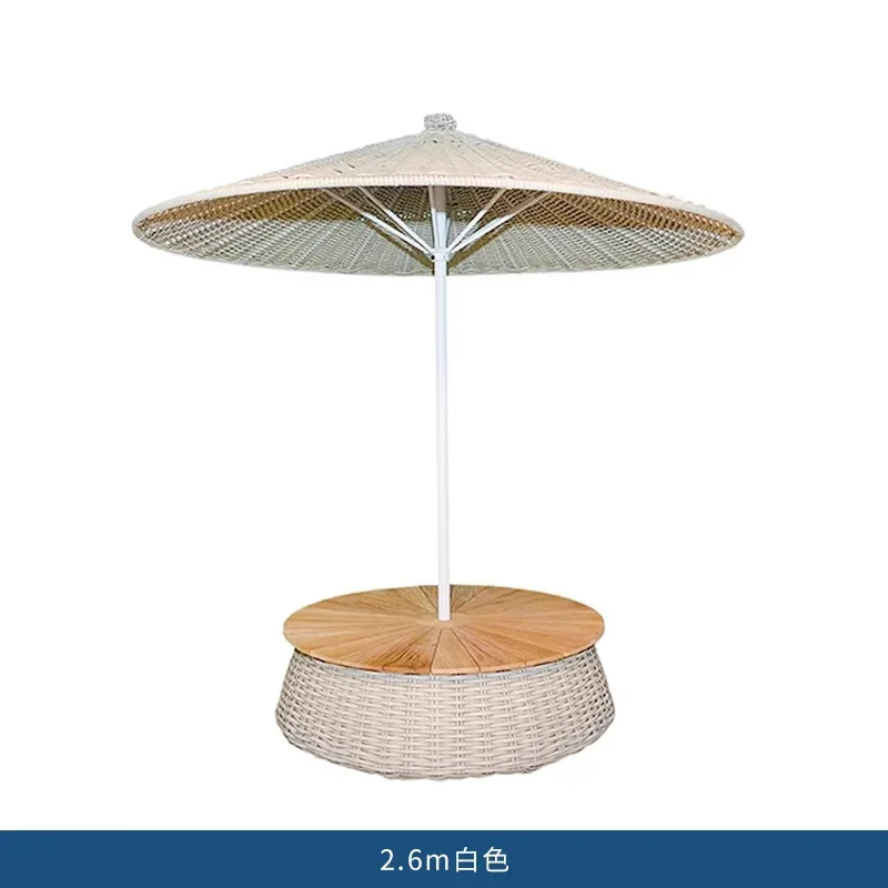 Leisure Villa Swimming Pool Parasol Garden Courtyard Rattan Sun Umbrella Hotel Resort Commercial Internet celebrity umbrell
