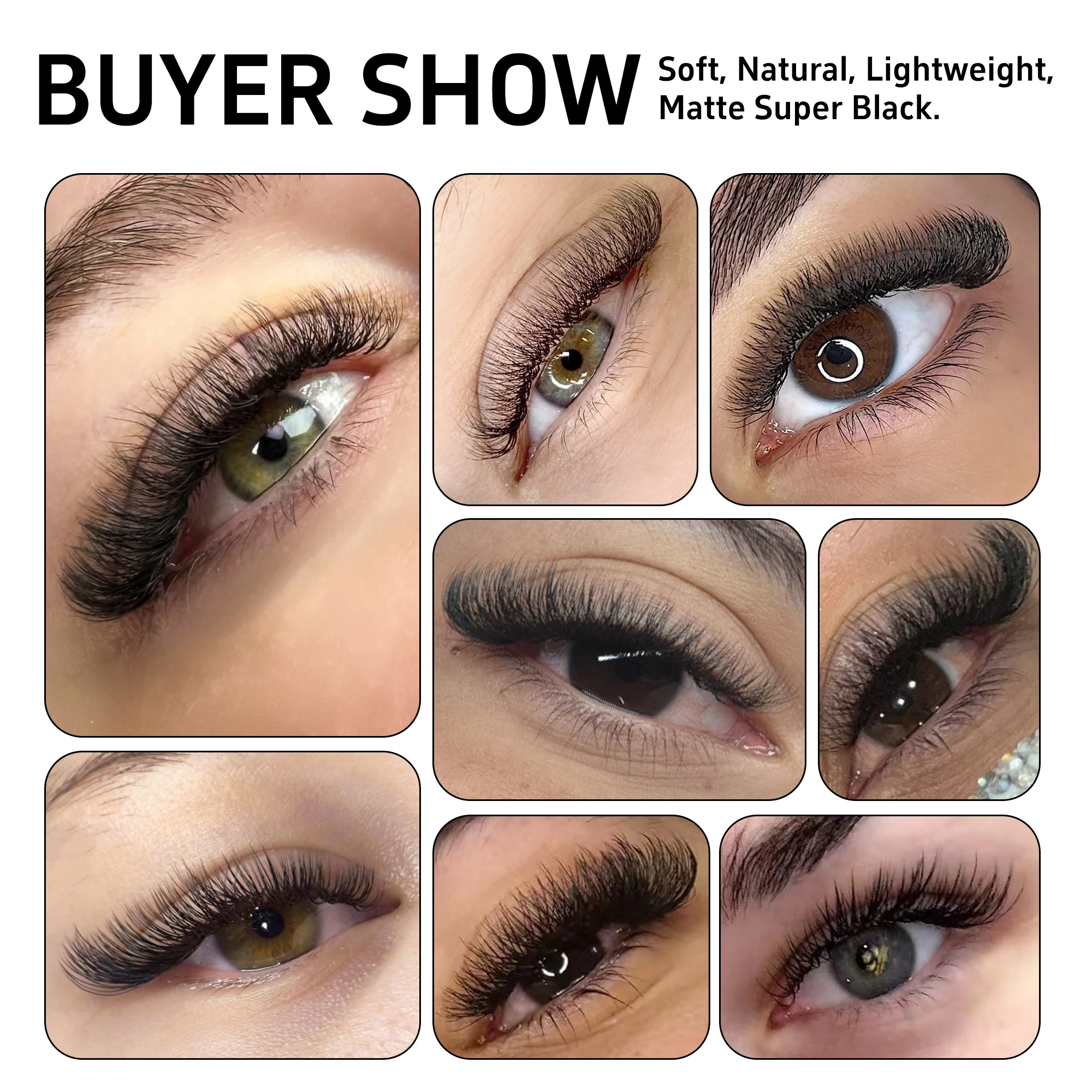LAKANAKU YY/3D/4D/5D/6D/7D W Clover Wimpernverlängerung Cilios Extensiones De Pestañas Vorgefertigte Fächerwimpern Volumenverlängerung – Detail 6