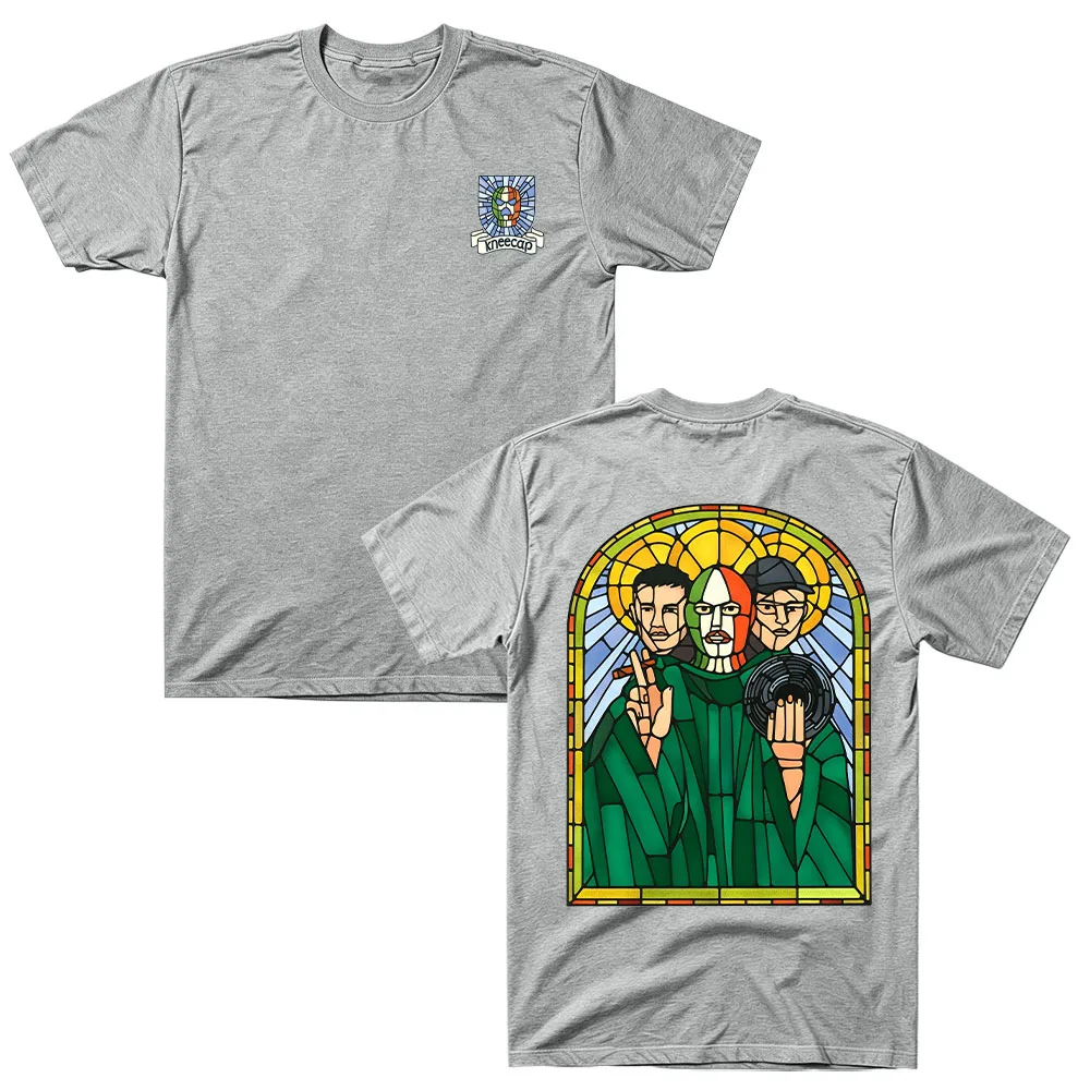 Stained Glass Tee Kneecap Grafik-T-Shirt aus Baumwolle für Männer und Frauen, Hip-Hop-Rap-Band, Kurzarm, Casual-T-Shirt, Fan-Merchandise, Komfort-Oberteil – Detail 9