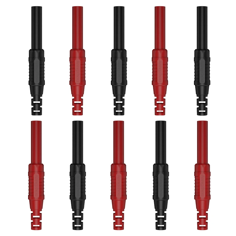 

10 шт., 4 мм, разъем типа «банан», гнездовой разъем, медный никелированный удлинитель, разъем «сделай сам», электрическая безопасность, вилка типа «банан» с внутренней головкой