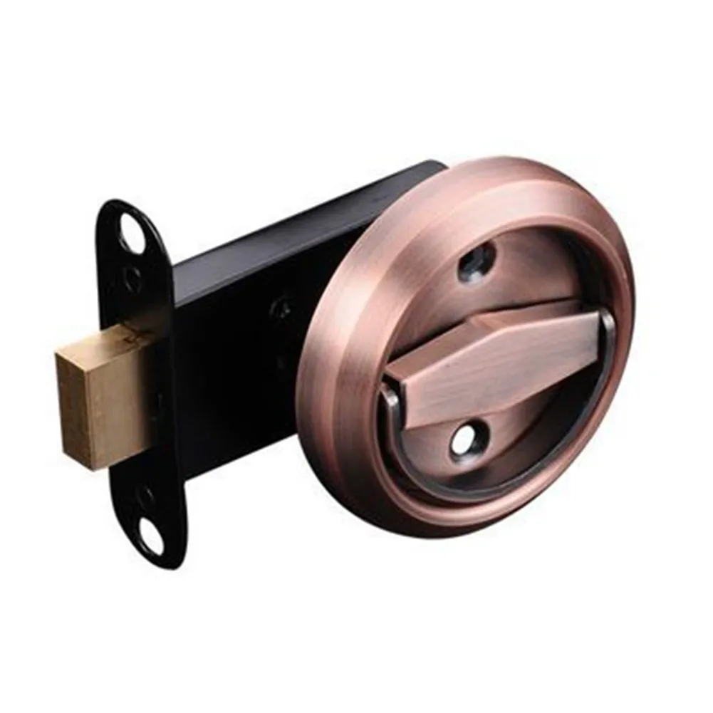 

Invisible Door Lock Door Handle Stainless Steel Cabinet Pulls Concealed Indoor Door Lock Double-sided Pull Ring Embedded Handle