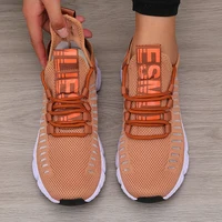 Women's Sports Shoes Mesh Lightweight Soft Sole Jogging Strap Breathable Fashion Sports Walking Casual Tennis Flat Shoes for Men - Image 4